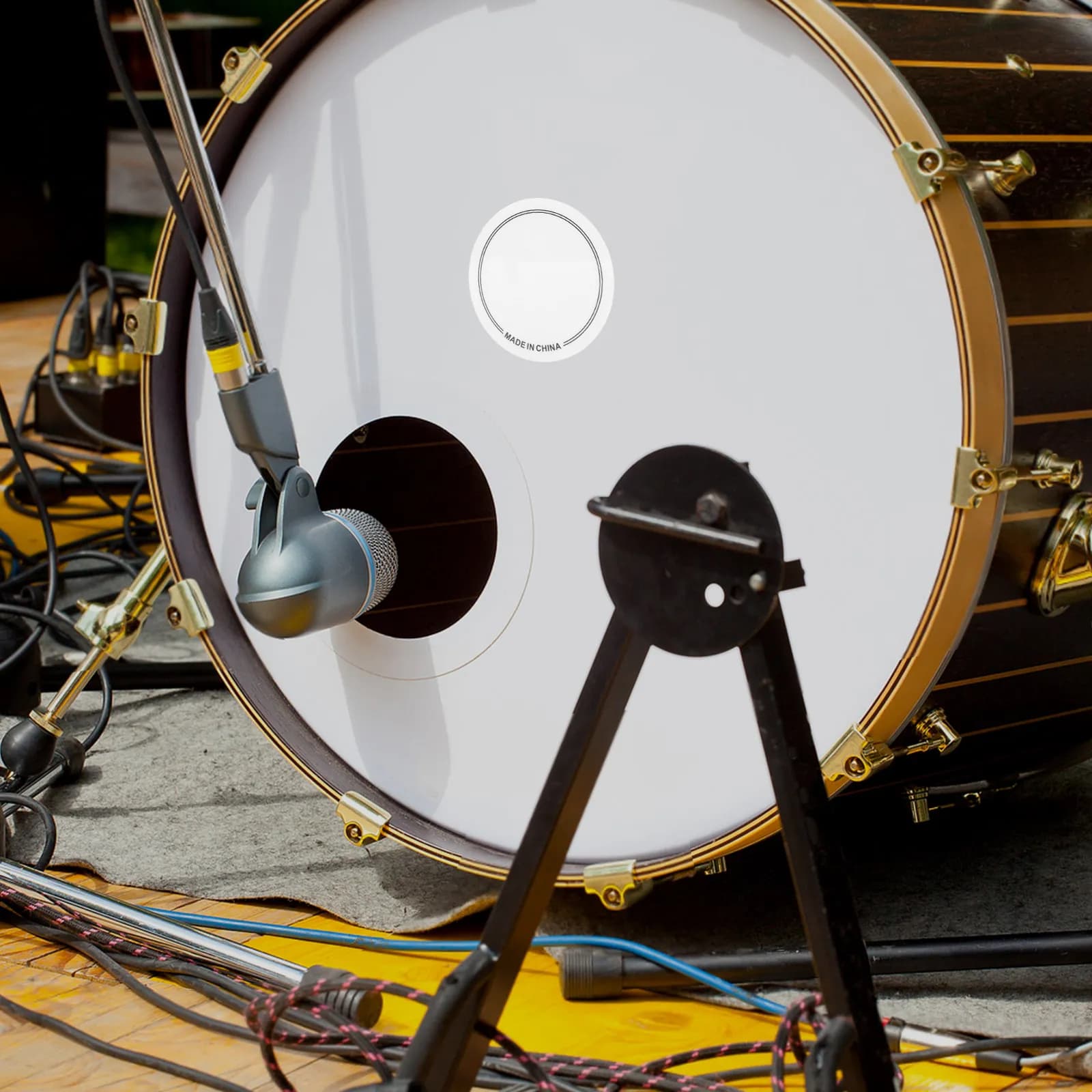 Kit di Protezione per Pelli di Batteria (2 Pezzi) - Adesivo Anti-Usura per Pedale Singolo, Riduce le Sovrattone, Tappetino Protettivo per Batteria