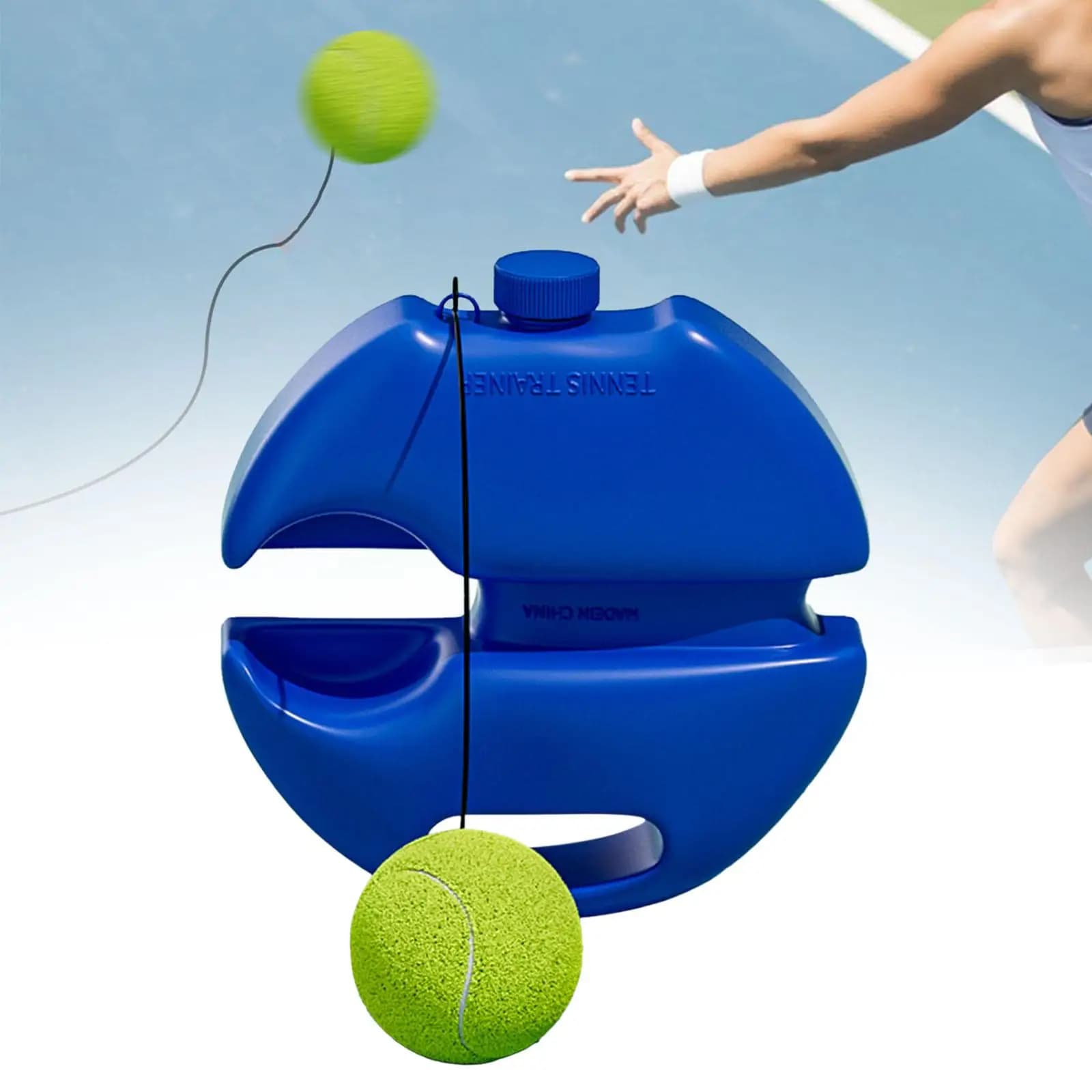 Dispositivo di Allenamento Tennis con Palla Rimbalzante, Base per Allenamento Autonomo per Bambini e Adulti, Attrezzo per Pratica Tennis