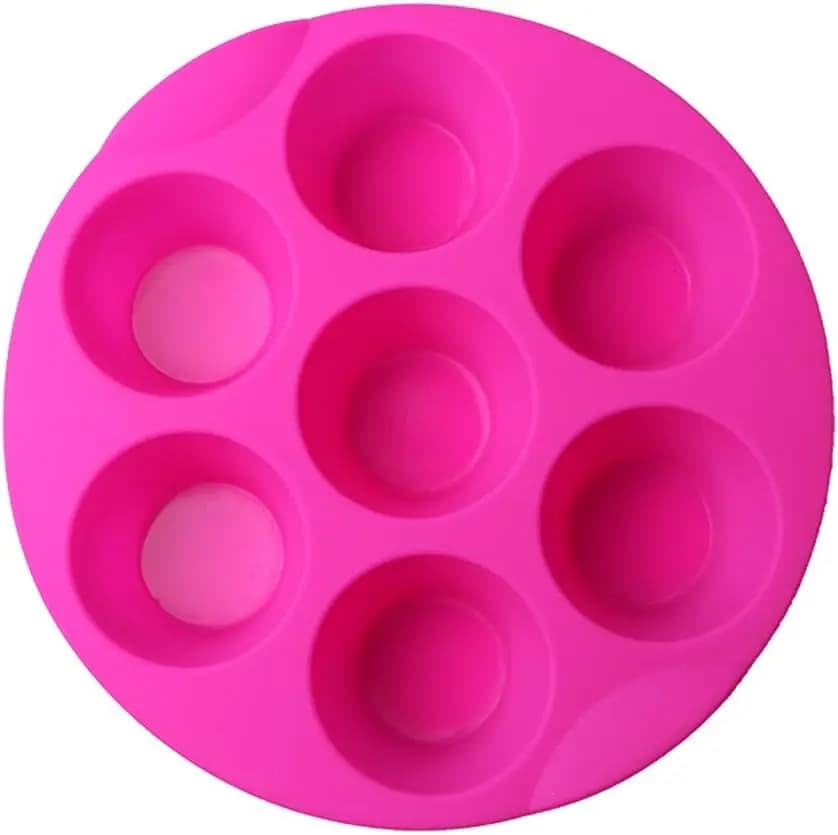 Silicone Muffin Pan for Air Fryer 7 Cavity Nonstick Cupcake Tray with Baking Mold for Oven