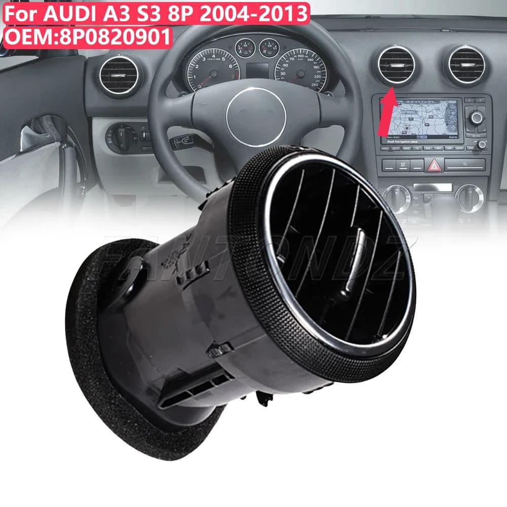 Auto Dashboard Front Air Conditioned A3 S3 8P 2008-2012 8P0820901C Replacement Air Vent Lnstrument Heating grid
