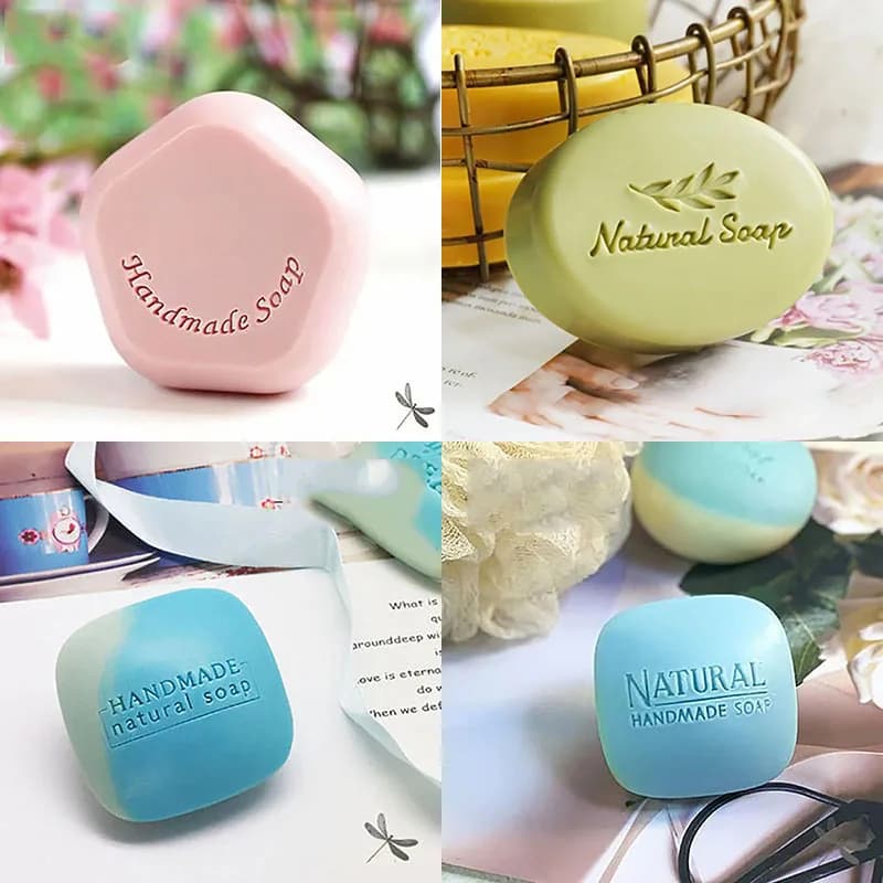 Private Customized Natural Handmade Clear Acrylic Soap Stamp Seal Molds Mould For Diy Soap Making Supplies Kits