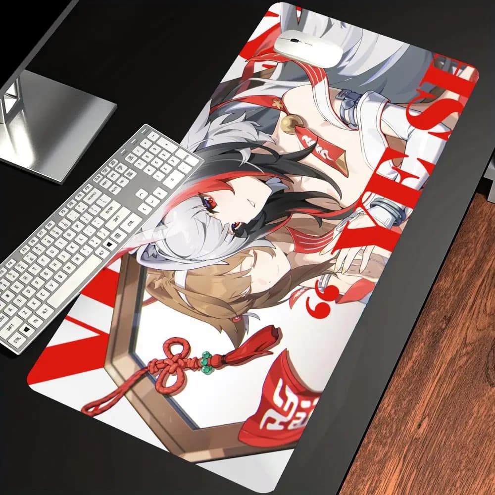 HYBXAXC Large Zenless Zone Zero Mouse Pad ZZZ Ye Shunguang Mousepad Game Laptop Large Kawaii Anime Girl PC Gaming Accessories