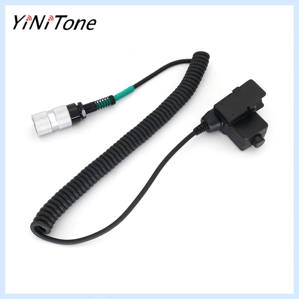 Spina NATO a 6 pin adattatore per cuffie Walkie Talkie cavo PTT U94 per radio bidirezionale PRC-152