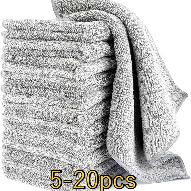 10pcs/20pcs Thicken Microfiber Cleaning Cloths Lint Free Microfiber Cleaning Towel Cloths Reusable Cleaning Towels Absorbent