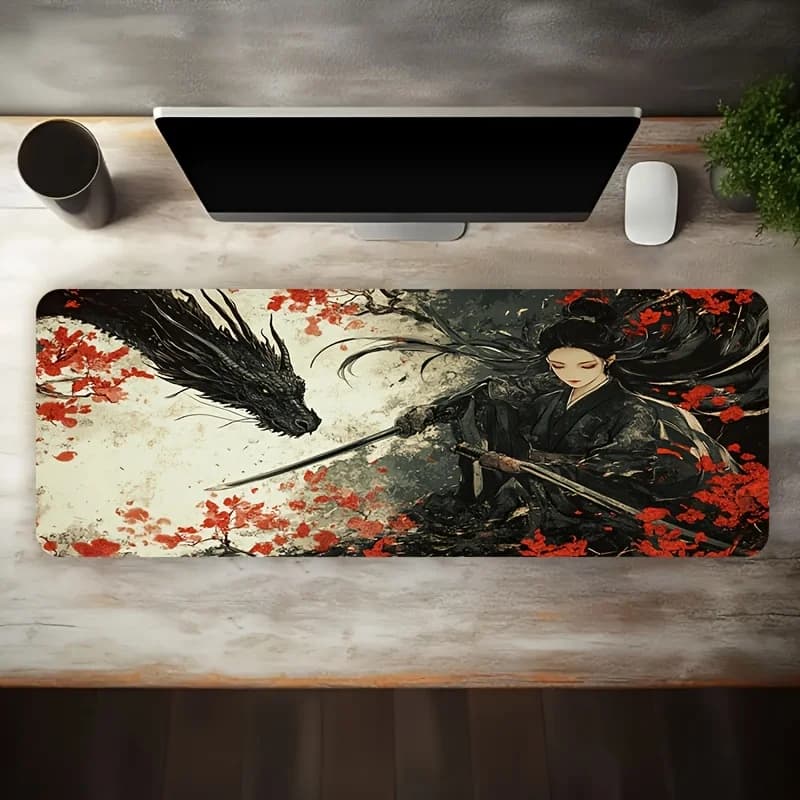Tappetino da Scrivania Grande, Mousepad da Gaming con Superficie in Tessuto e Base Antiscivolo in Gomma per PC, Laptop, Tastiera e Lavoro d'Ufficio