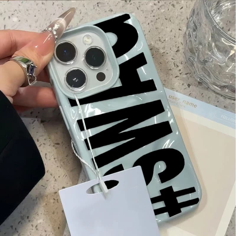 Cover per telefono SWAG con lettere grandi per iPhone 17 16 Plus 15 Pro 14 13 12 11 Pro Max 17 Air Y2K, cover posteriore antiurto in TPU per uomo e donna