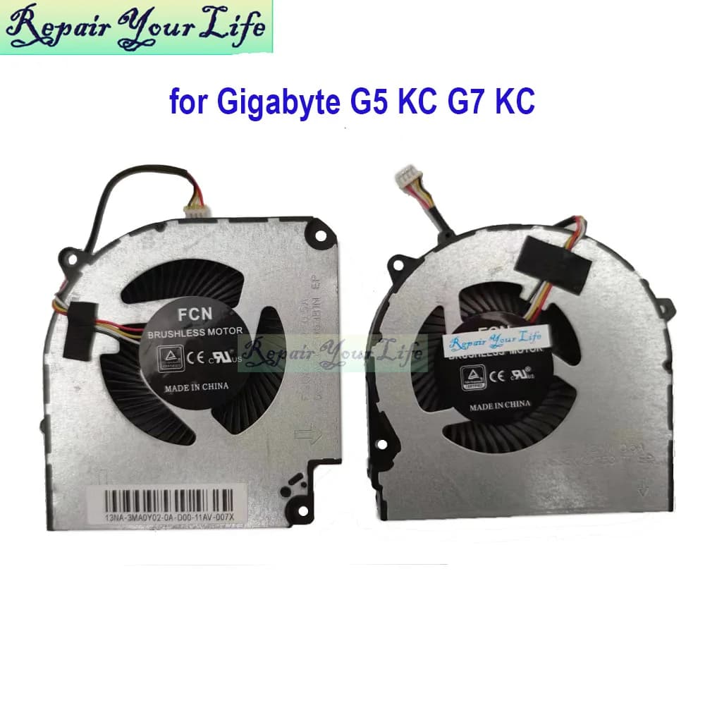 Ventola GPU della CPU del radiatore di raffreddamento del computer per Gigabyte G5 KC G7 KC G5KC G7KC Notebook da gioco Ventole VGA 6-31-HN503-201 DFS5K 221153711