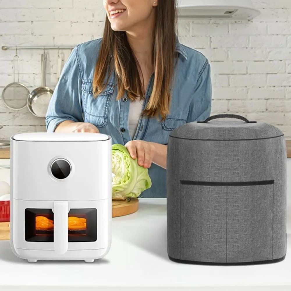 Copertura antipolvere per friggitrice ad aria in tessuto Oxford con tasca, lavabile, per pentola a pressione da cucina, resistente all'olio, riutilizzabile