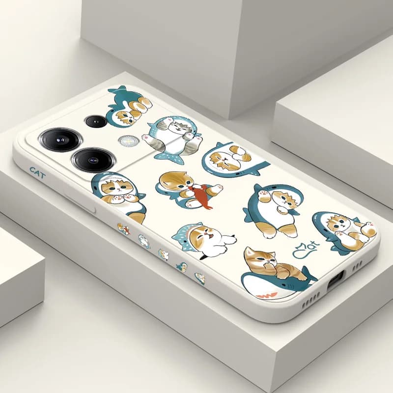 Carino Copricapo Gatto Cassa Del Telefono Per Xiaomi Poco F7 X7 X6 F6 M6 M5 M5S F5 X5 F4 X4 M4 F3 M3 X3 Pro 4G 5G GT Copertura In Silicone