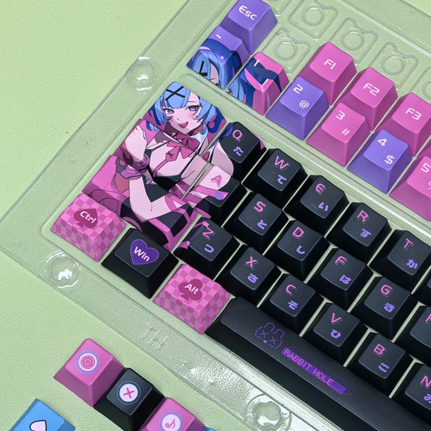 Coreano, Pretty Girl Keycap PBT 132 tasti, Cherry per personalizzazione tastiera meccanica 60/84/98/108
