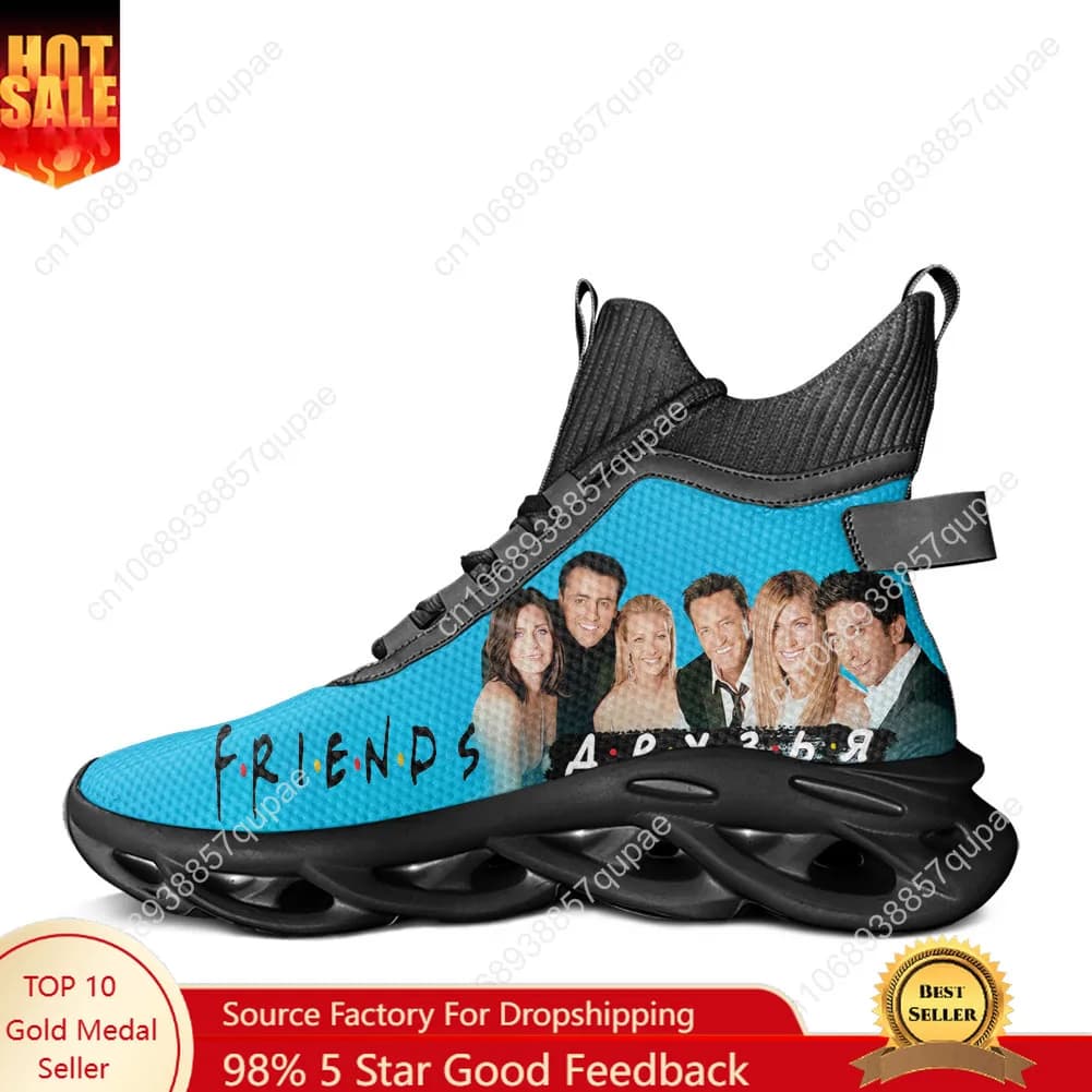 Friends TV Comedy High Top Flats Sneakers Uomo Donna Sport Escursionismo Scarpe da viaggio Scarpe da corsa Scarpe personalizzate