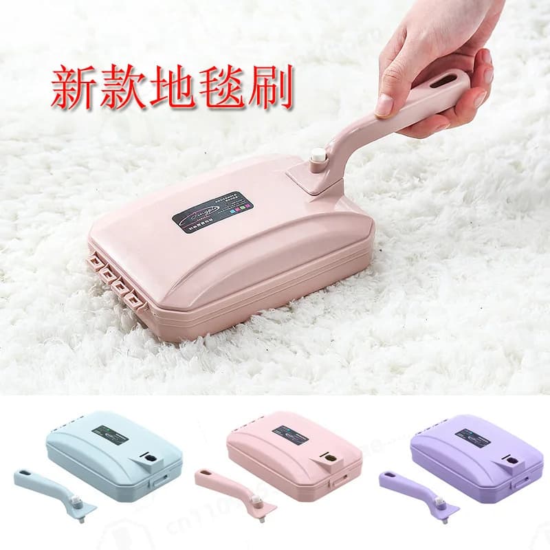 New 3‑Roller Household Carpet Cleaning Brush, Multifunctional Roller Lint Remover for Sofa Bed Pet Hair