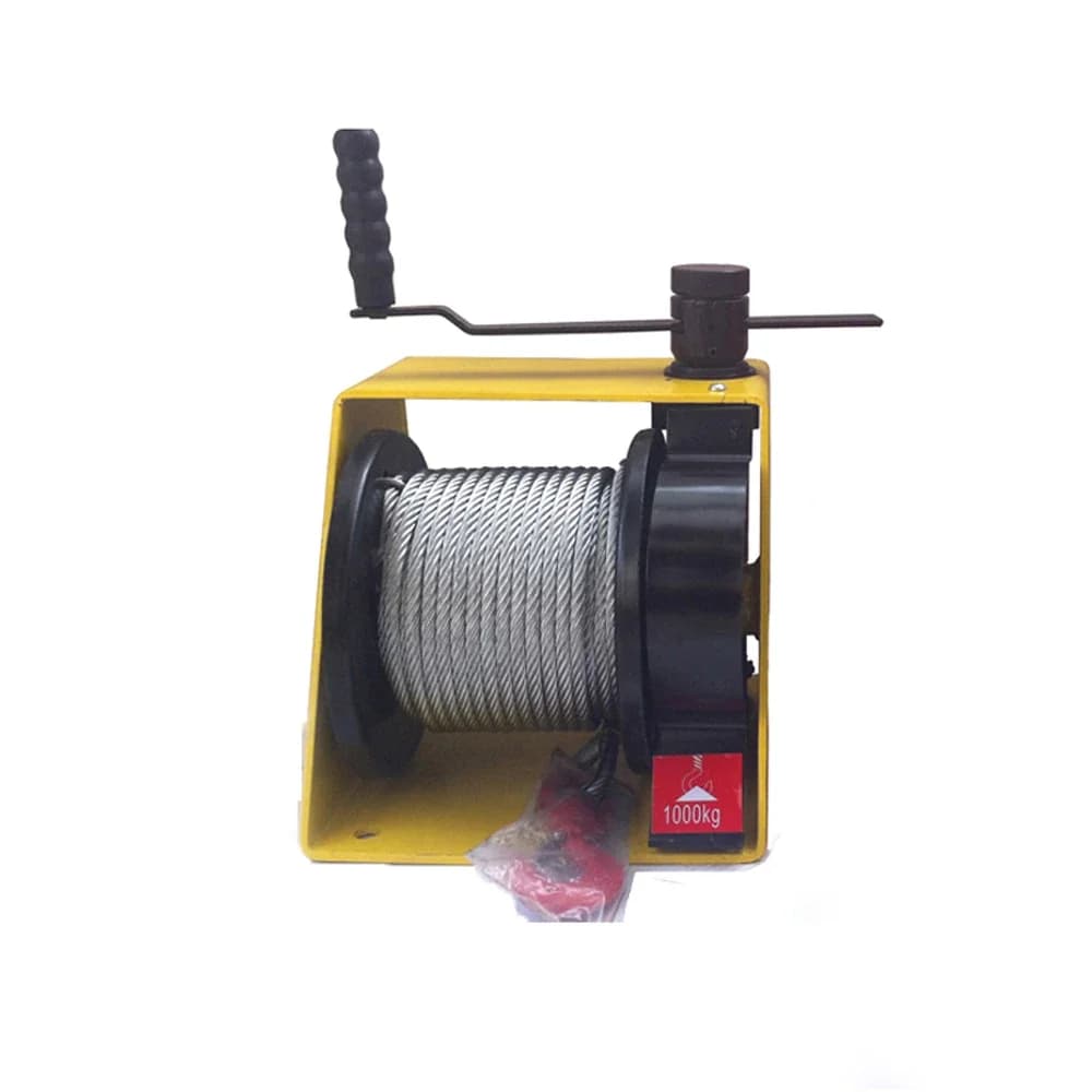 Imbracatura manuale per utensili o senza fune metallica Verricello manuale da 1000 kg, verricello automatico autobloccante in acciaio zincato per camion marino, macchina nuda