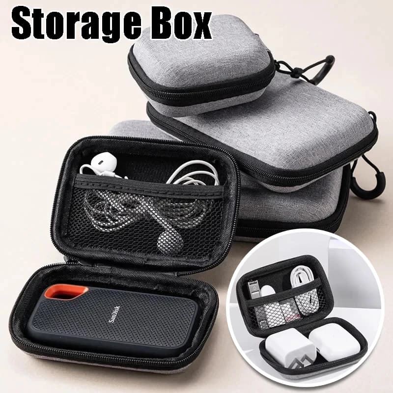 Custodia rigida in EVA per hard disk, organizer per cavi auricolari, porta power bank, custodia per accessori digitali per dispositivi elettronici