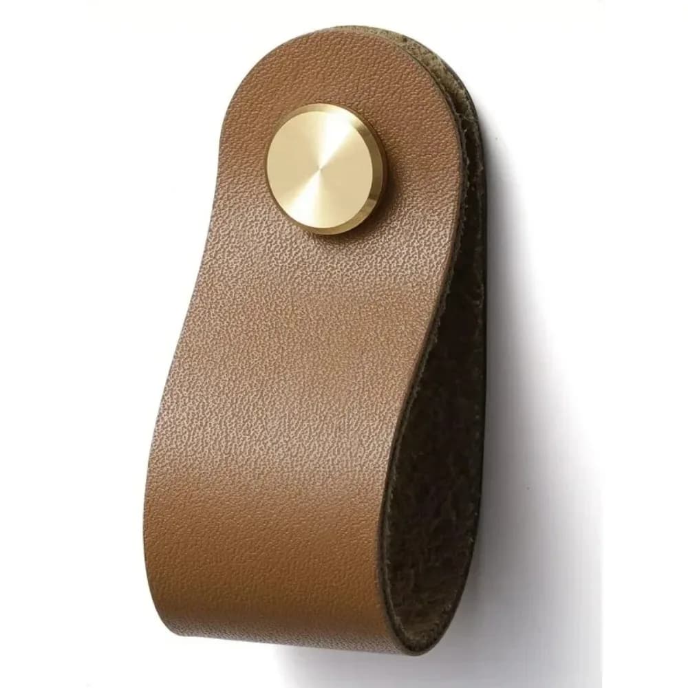 Leather Handles Cabinet Knobs Leather Drawer Pulls for Kitchen Cabinet Drawers Bathroom Dressers
