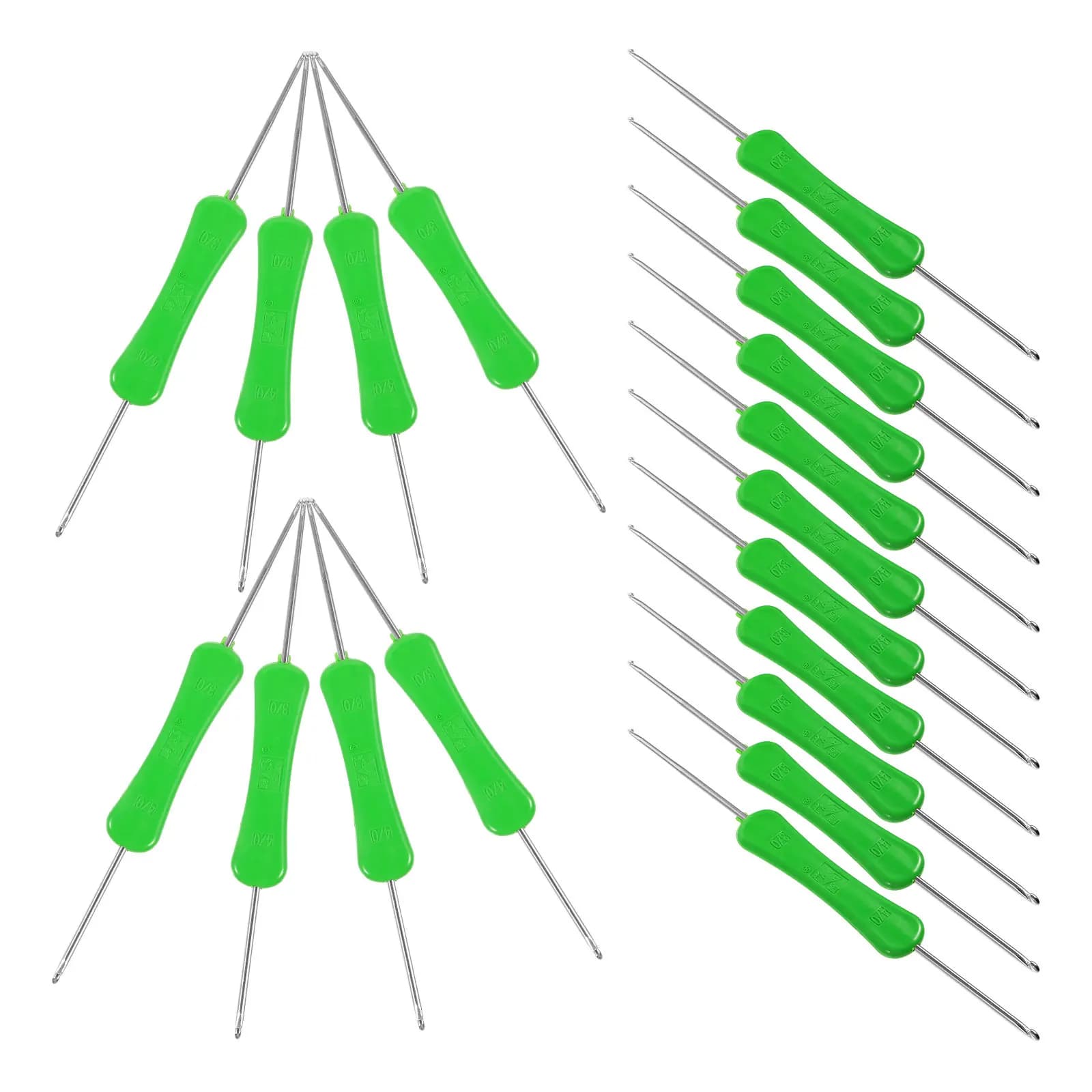 20Pcs Double End Crochet Hooks Smooth Surface Strong Non Deformable Crochet Needles for Knitting Sweaters Hats Gloves Dreadlock