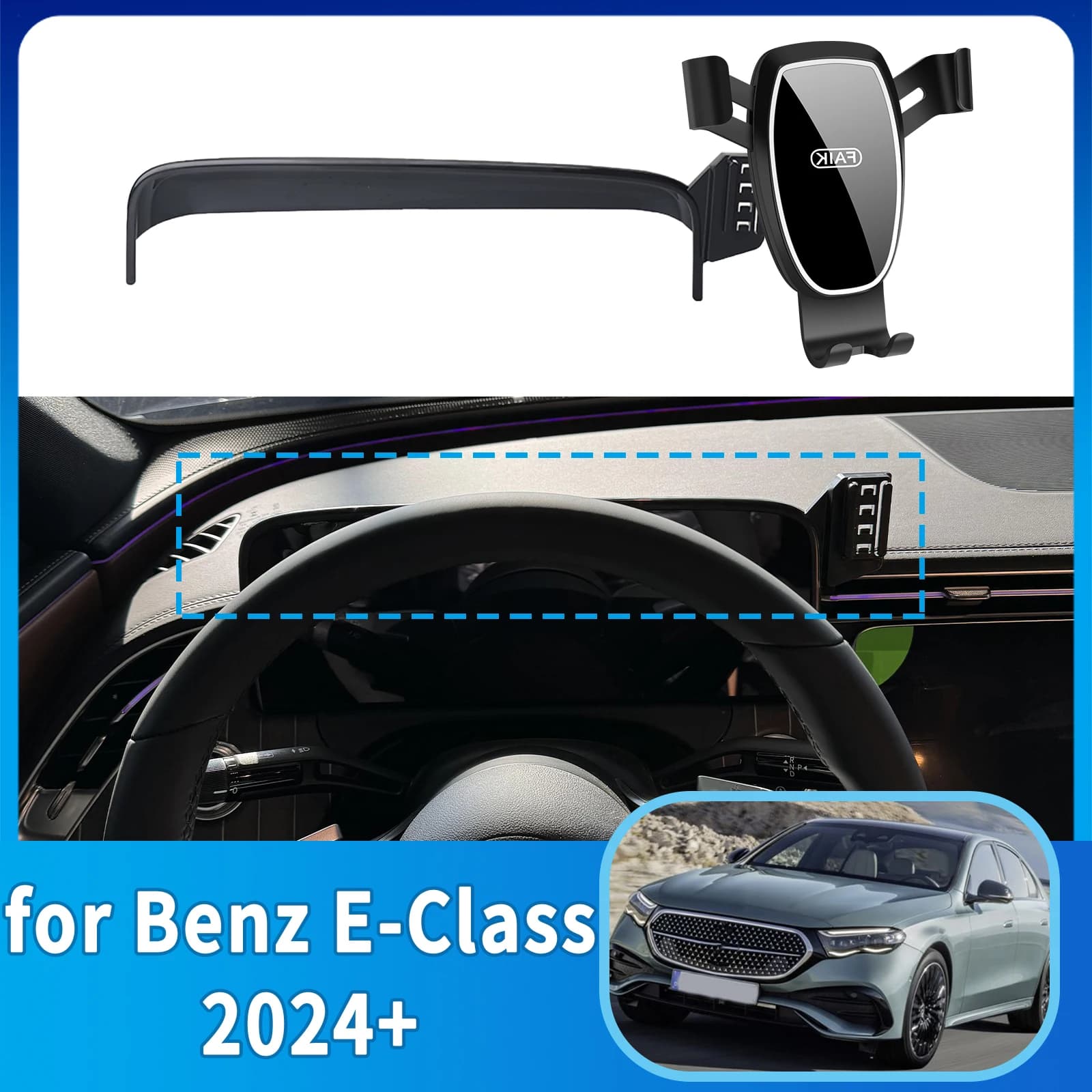 fit for Mercedes-Benz E-Class 2024 2025 E Class W214​​ Car Phone Holder, Dashboard Screen Mount Bracket Easy Installation