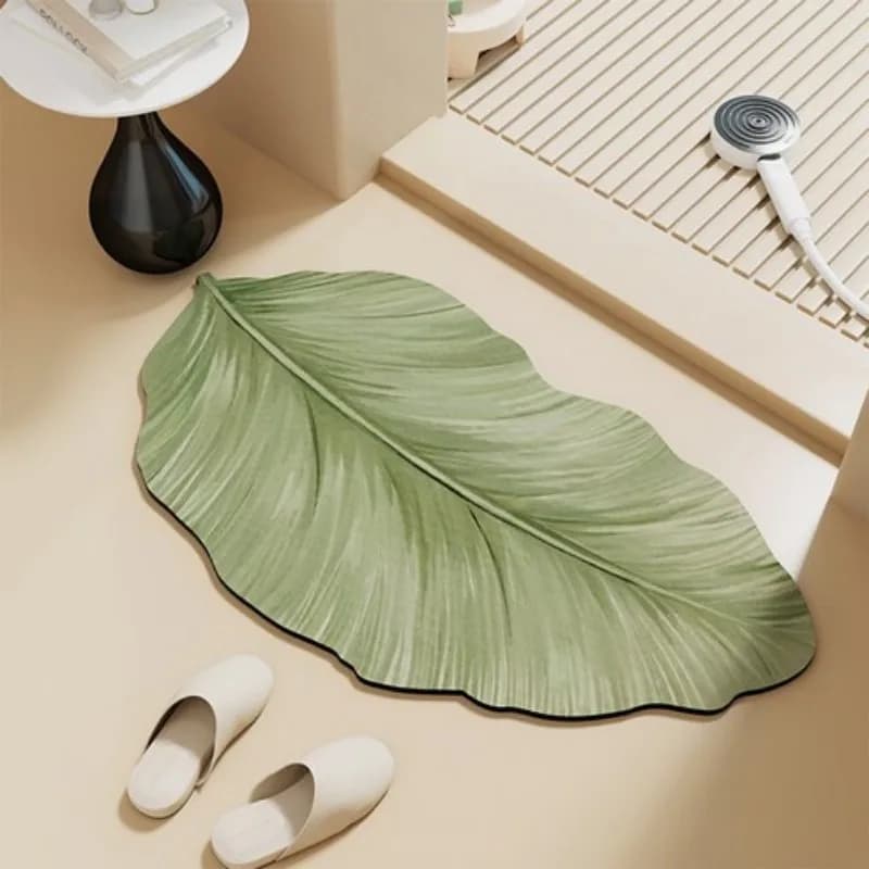 VIKAMA Ins Verde fresco Antiscivolo Assorbimento d'acqua Tappetino da bagno ad asciugatura rapida Doccia Tappeto da bagno Tappeto da bagno Decorazione della casa