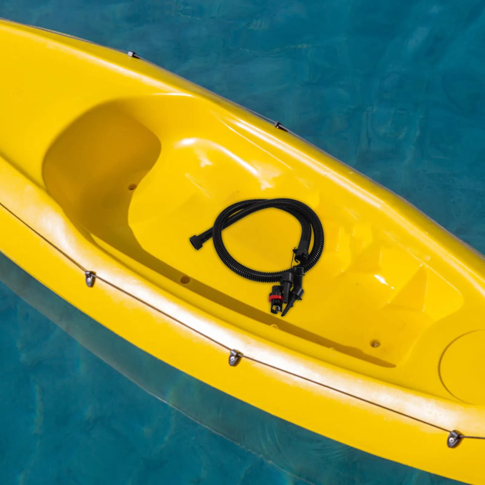 Set Adattatore Valvola per Gommone, Tubo Prolunga Aria in PVC per Pompa Kayak, Ricambio Antiperdita per Pompa Paddle Board
