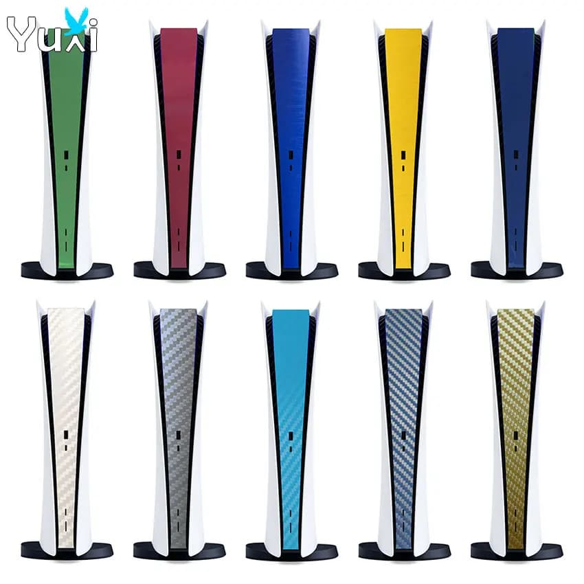 YuXi 1 pezzo disco edizione adesivo per copertura della pelle in fibra di carbonio per console PS5 host center decalcomanie accessori di gioco
