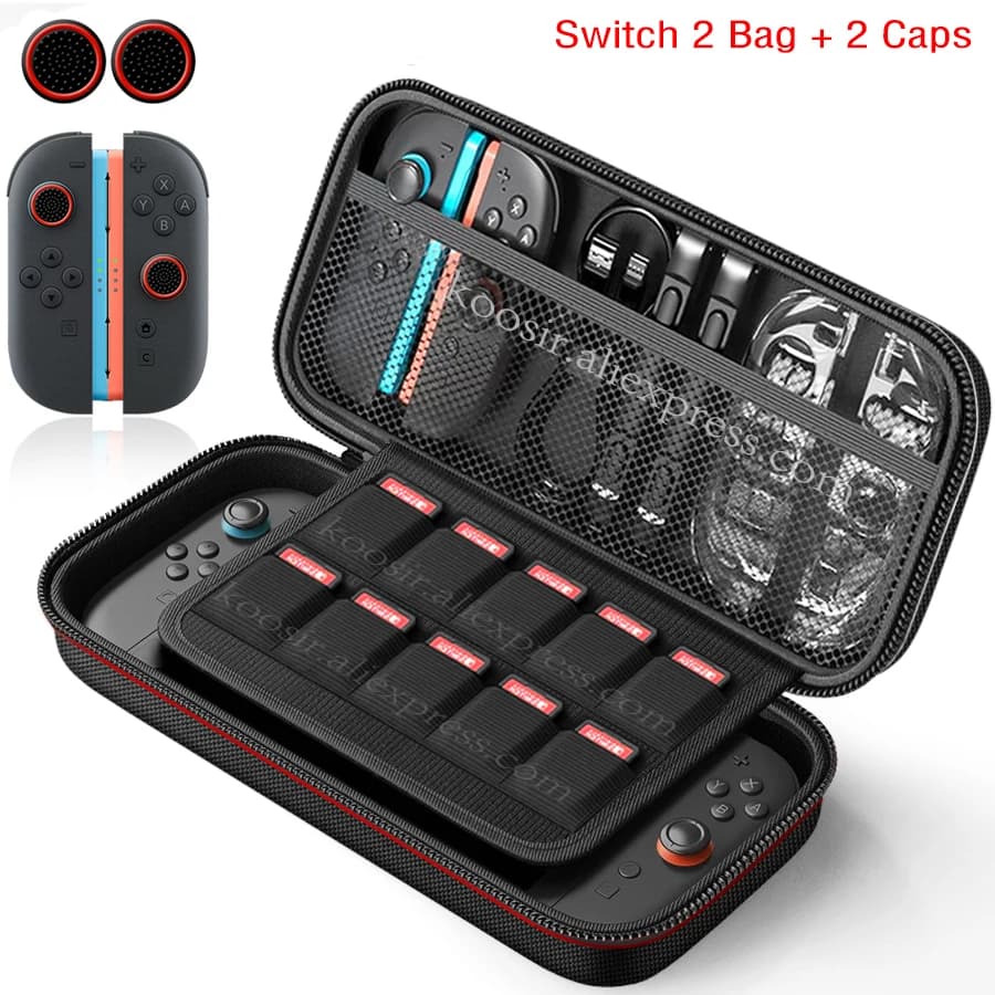 Custodia da Viaggio in Nylon per Nintendo Switch 2 e Accessori, Borsa Portatile Rigida in EVA
