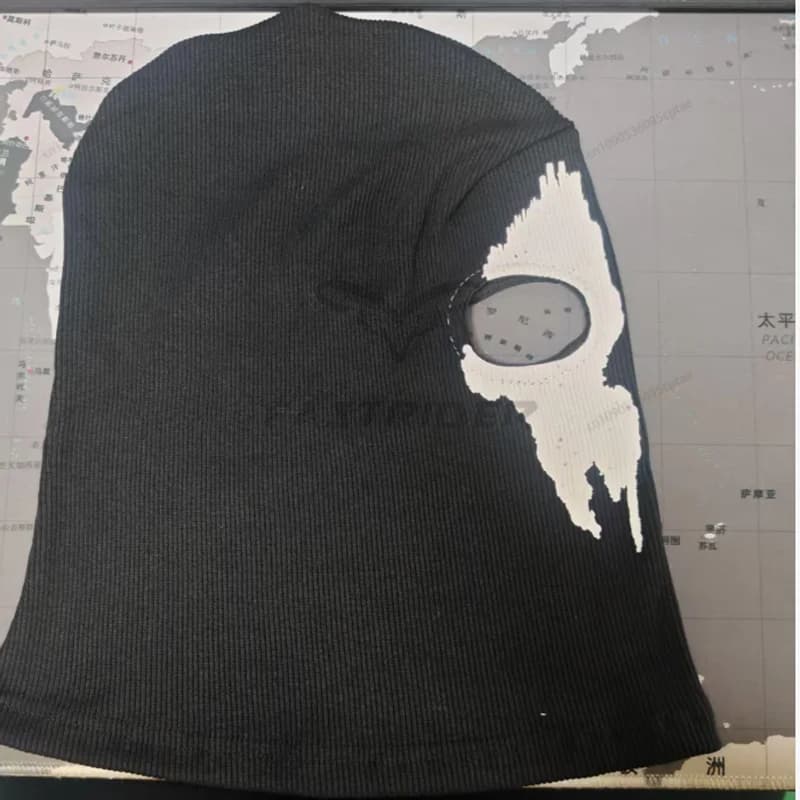 Casco da motociclista unisex in cotone fantasma maschera con teschio teschio copricapo da sci sciarpa cappuccio adatto per il calore del motociclo all'aperto