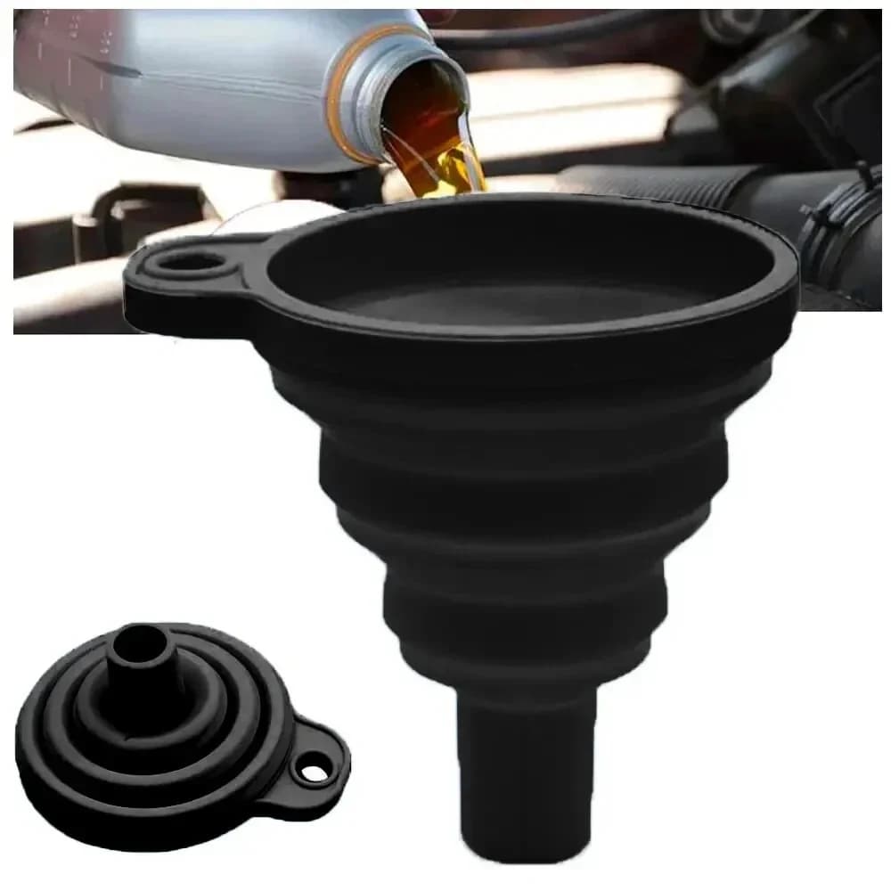 Motor funnel for cars Silicone universal liquid washbasin Liquid change Portable folding funnels for gasoline change oil motor automatic