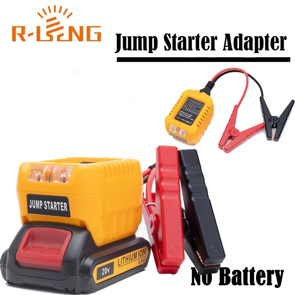 Adattatore per avviamento di emergenza per auto per batteria al litio DeWalt 18V Cavo per auto Alimentazione di emergenza con clip Accessori auto