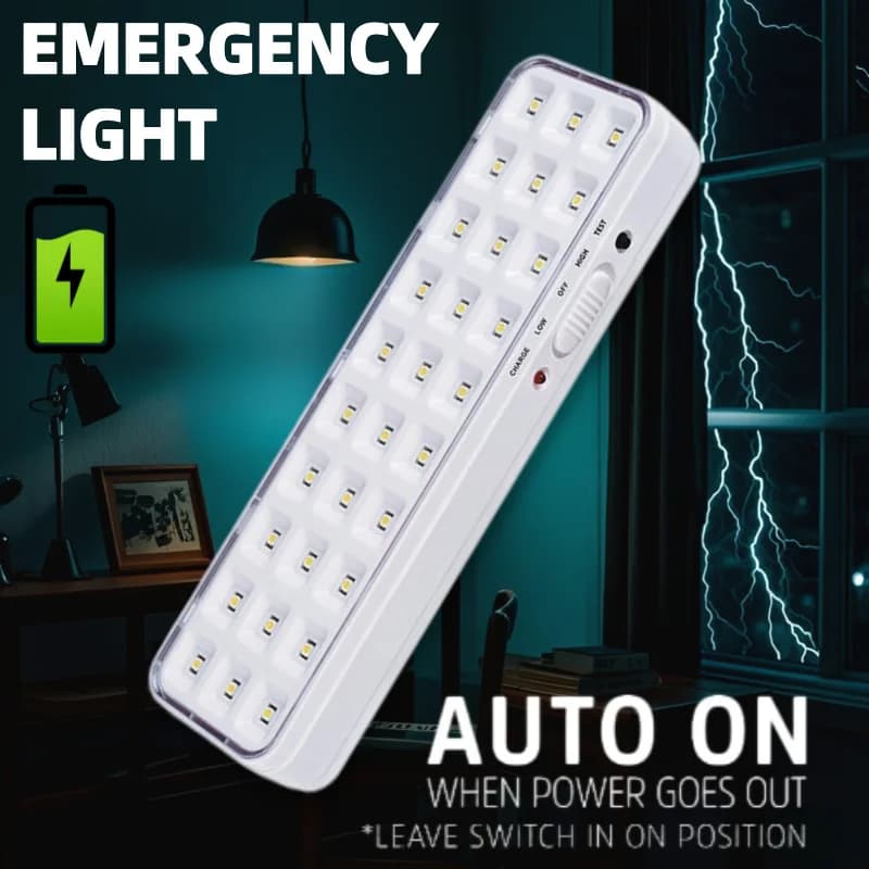 Lanterna ricaricabile portatile con luce di emergenza a LED per lanterna da campeggio domestica Lampada da lavoro per interni con uscita automatica montata a parete