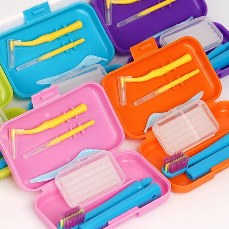 Portable Oral Orthodontic Dental Cleansing Toolkit for Oral Hygiene Kit for Oral Hygiene Toolkit Interdental Brush Orthodontic Cera Teeth Whitening