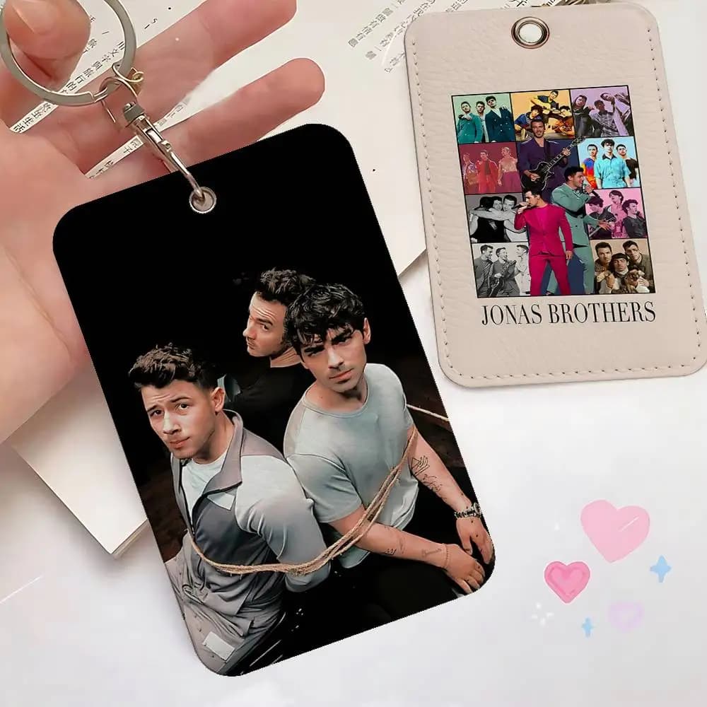 Band J-Jonas B- Brothers Classic Keychain Keychain Banking bus ID Credit cards Key Chains