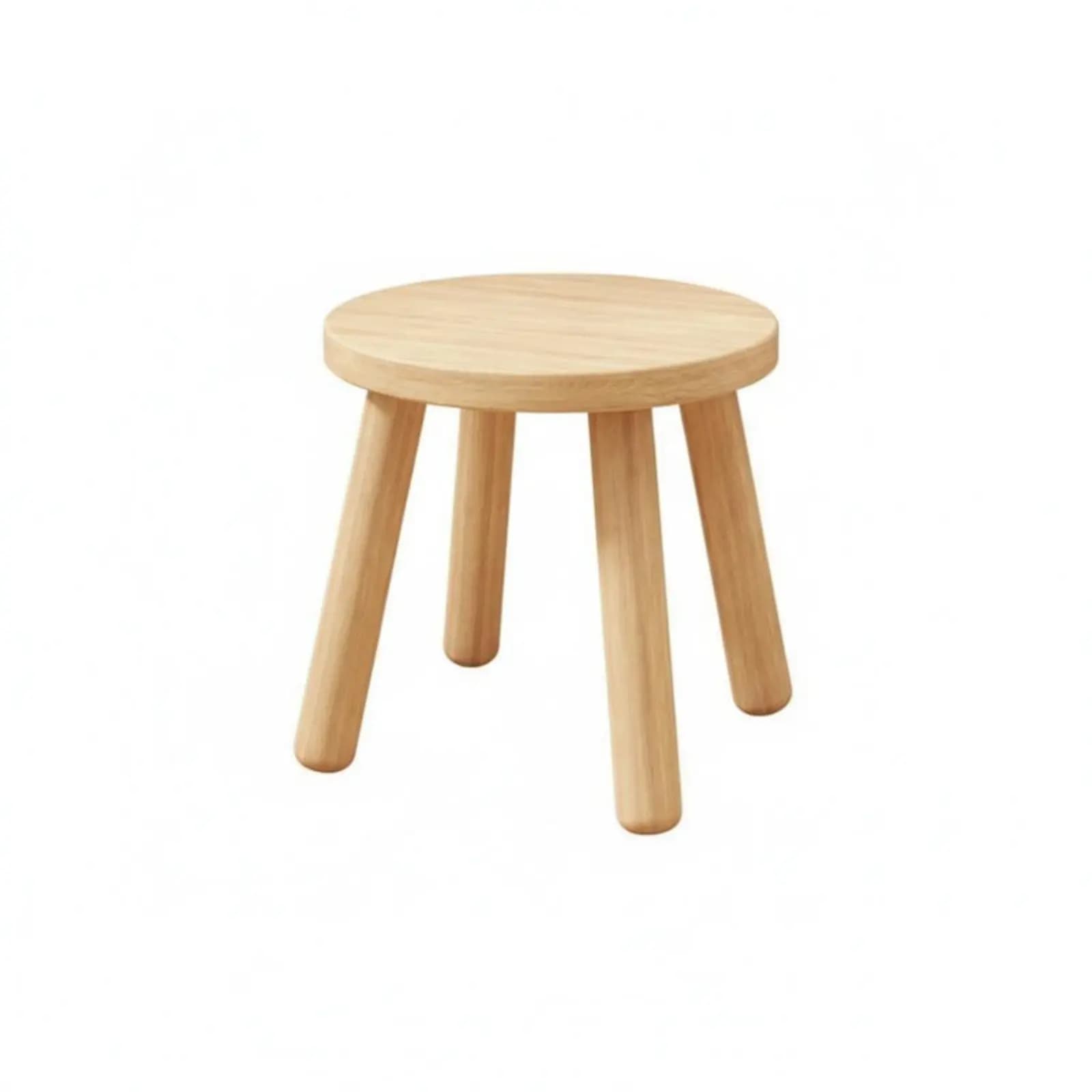 Sgabello a Forma di Wafer, Piccolo Sgabello in Legno Robusto, Poggiapiedi in Legno con Bordi Raffinati, Design a Wafer, Leggero per Cameretta