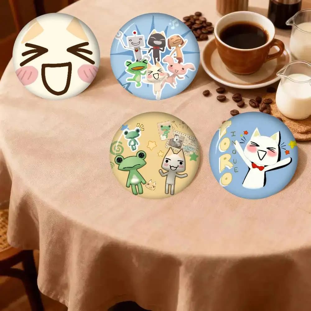 Anime Inoue Toro CUTE Cat Anime Button Pin Handmade Brooch For Clothes Cartoon Badge Backpack Decoration Jewelry Accessories