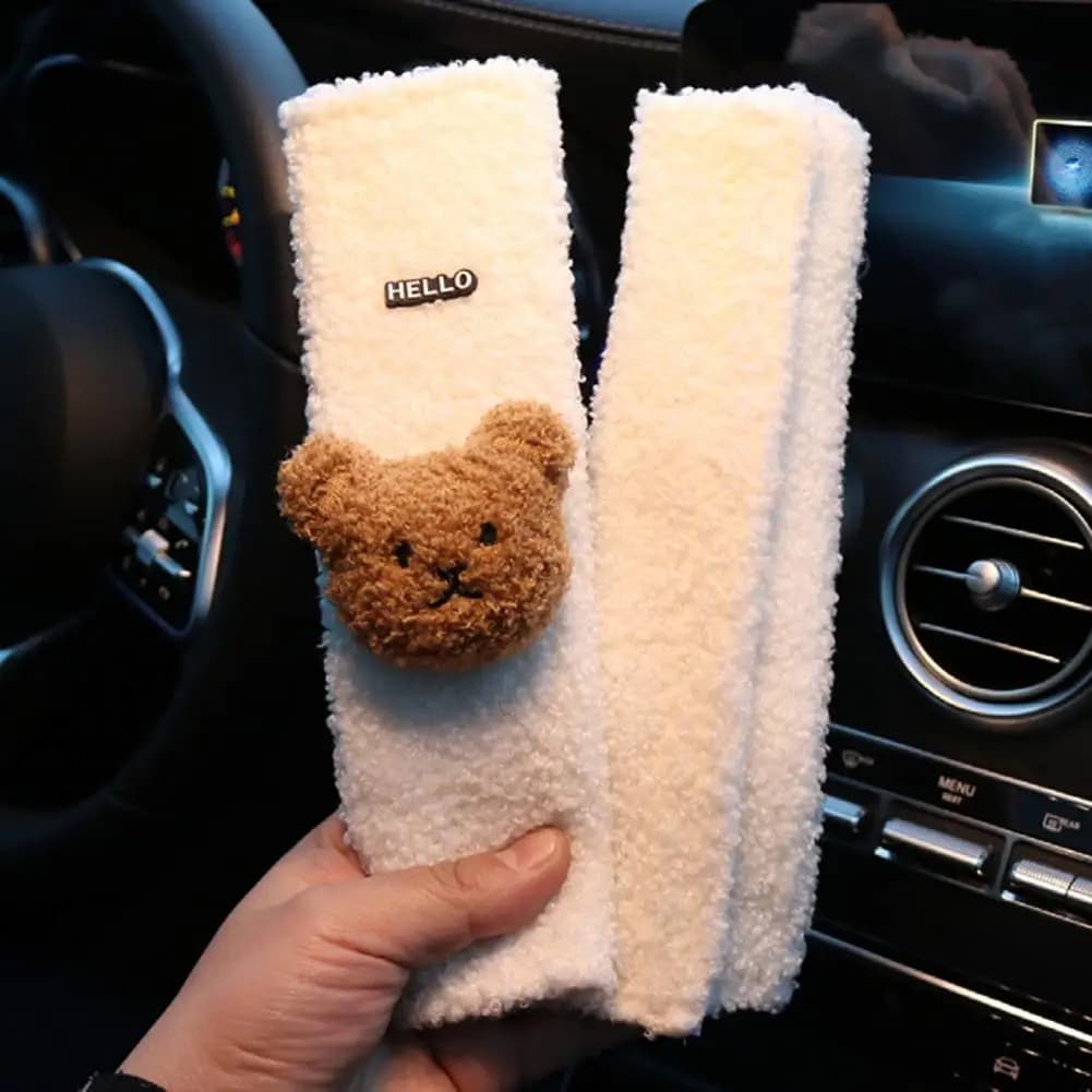 Cartoon Little Bear Safety Belt Covers Cartoon Safety Belt for Car Spallina Car Shoulder Protector for Car Seat Belt