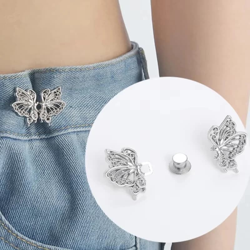 Adjustable Clips for Jeans and skirts, Buckle Clasp, Pressure Butterfly, Clothing Accessories