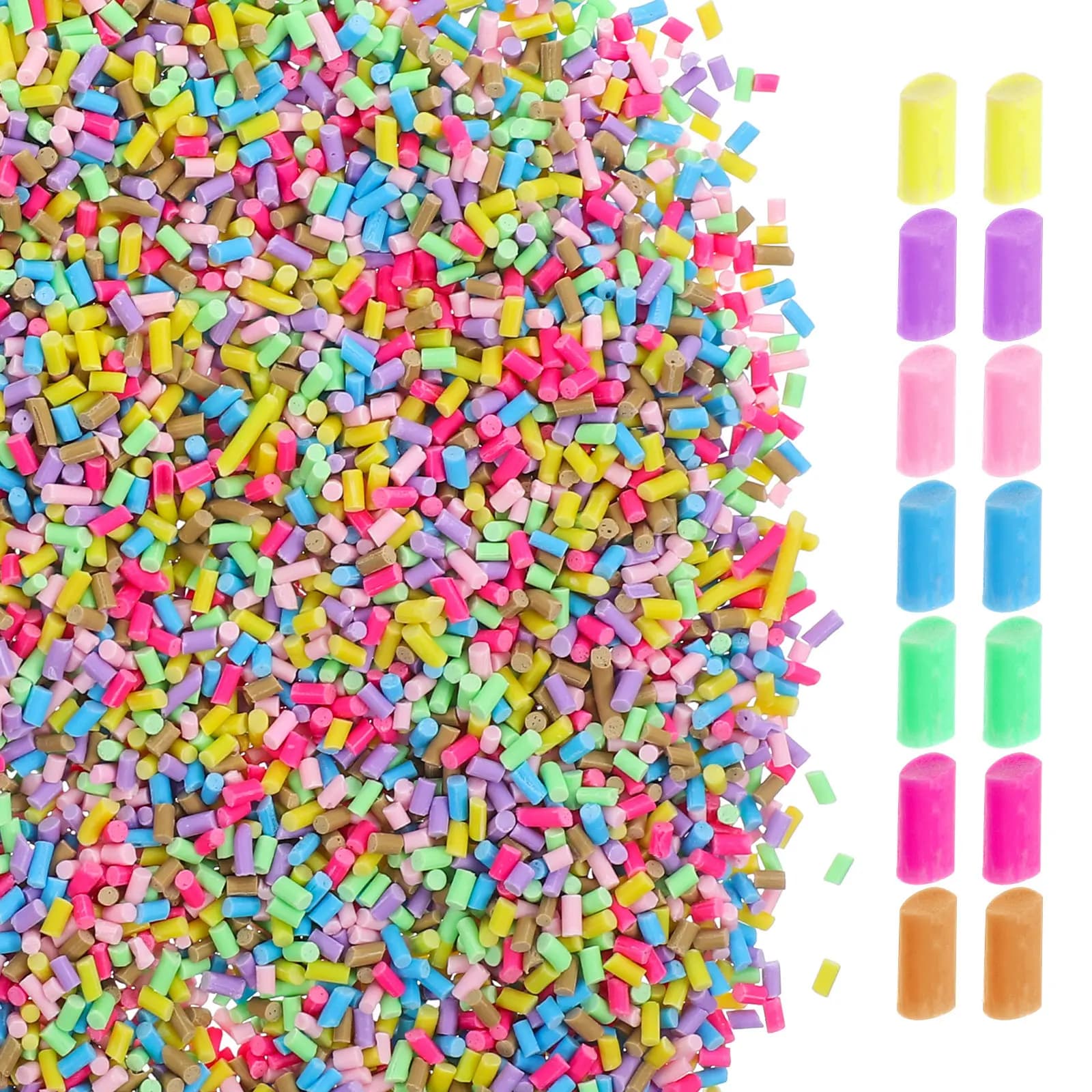 1Set Colorful Polymer Clay Sprinkles DIY Embellishment Kit for Jewelry Making Bracelets Necklaces Earrings Phone Charms Waist