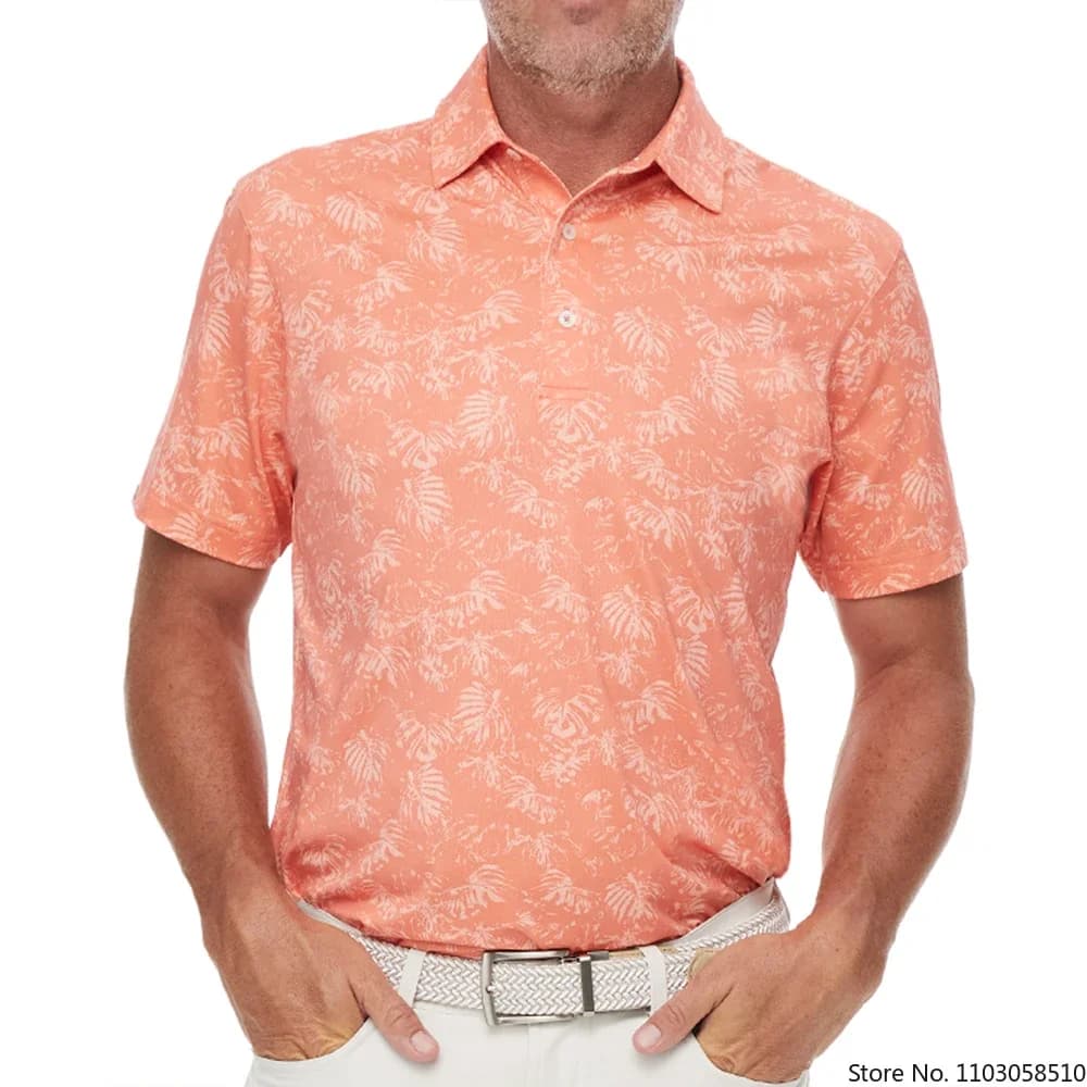 Maglietta da Golf estiva maglietta da uomo per sport all'aria aperta Polo abbigliamento ad asciugatura rapida maglia sportiva per il tempo libero moda stampata Top abbigliamento da Golf
