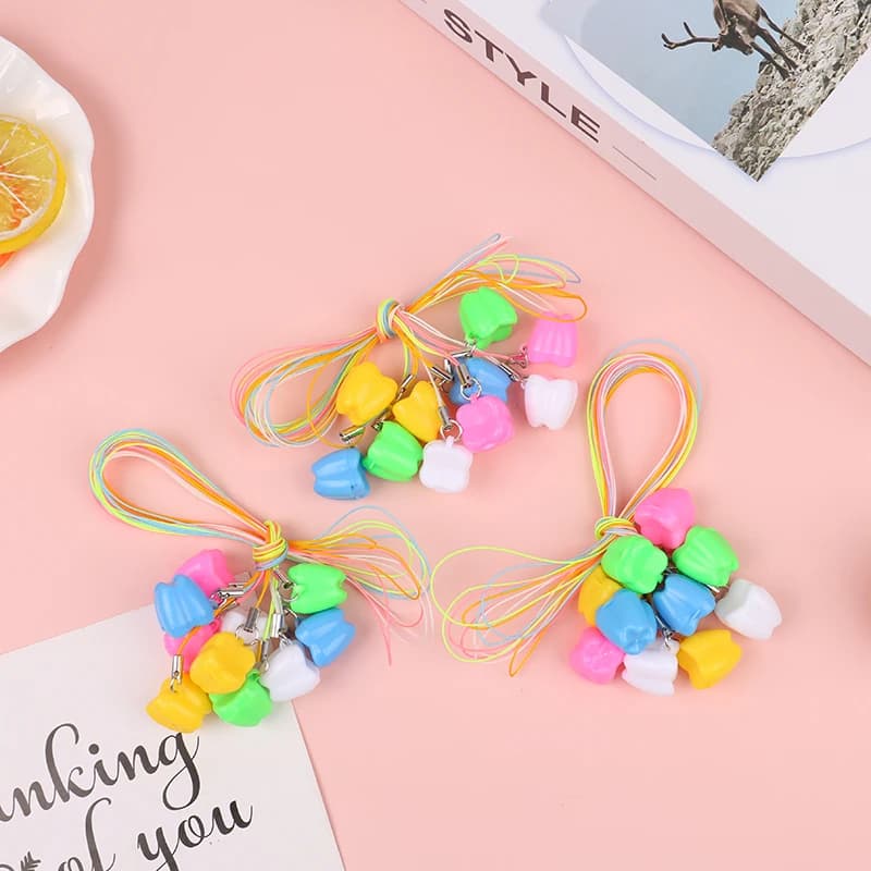 50 Pezzi Scatole Portadenti a Forma di Dente per Bambini, Contenitori per Denti da Latte, Organizzatore per Denti Decidui, Scatola Regalo per Neonati