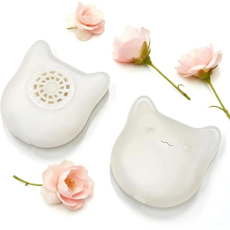 2 Cubi Deodoranti per Animali Domestici, Elimina Odori, Compatibili con Lettiere Automatiche per Gatti, Ricariche Profumate al Fiore di Camelia
