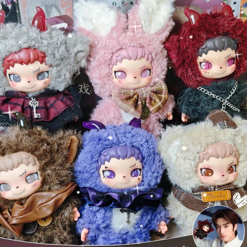 Tinnaya The Witch's Game Blind Box Tinnaya Vinyl Plush Surprise Bag Black Witch Pendants Mystery Box Bag Decor Blindbox Toy Gift