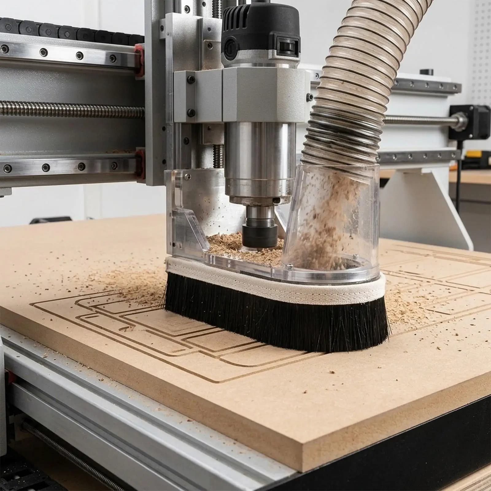 CNC Vacuum Brush Replace for Router Spindle Motor Easy Installation Premium