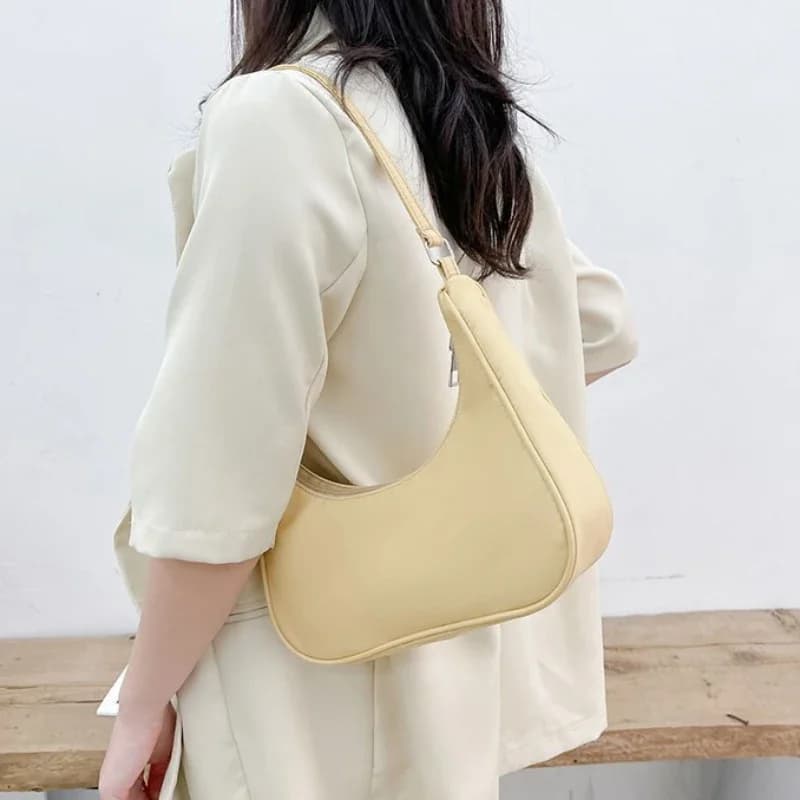 Borse da donna Borsa a tracolla per ascelle Borsa a tracolla piccola Borse sotto le ascelle in nylon Frizione da donna Hobos Borse semplici estive Bolso Feminina