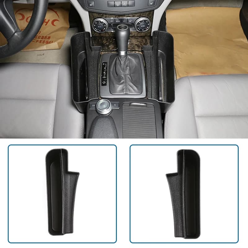 For Mercedes Benz Class C W204 2008-2014 Auto Plastic Console Central Storage Box Telephone Support Accessories