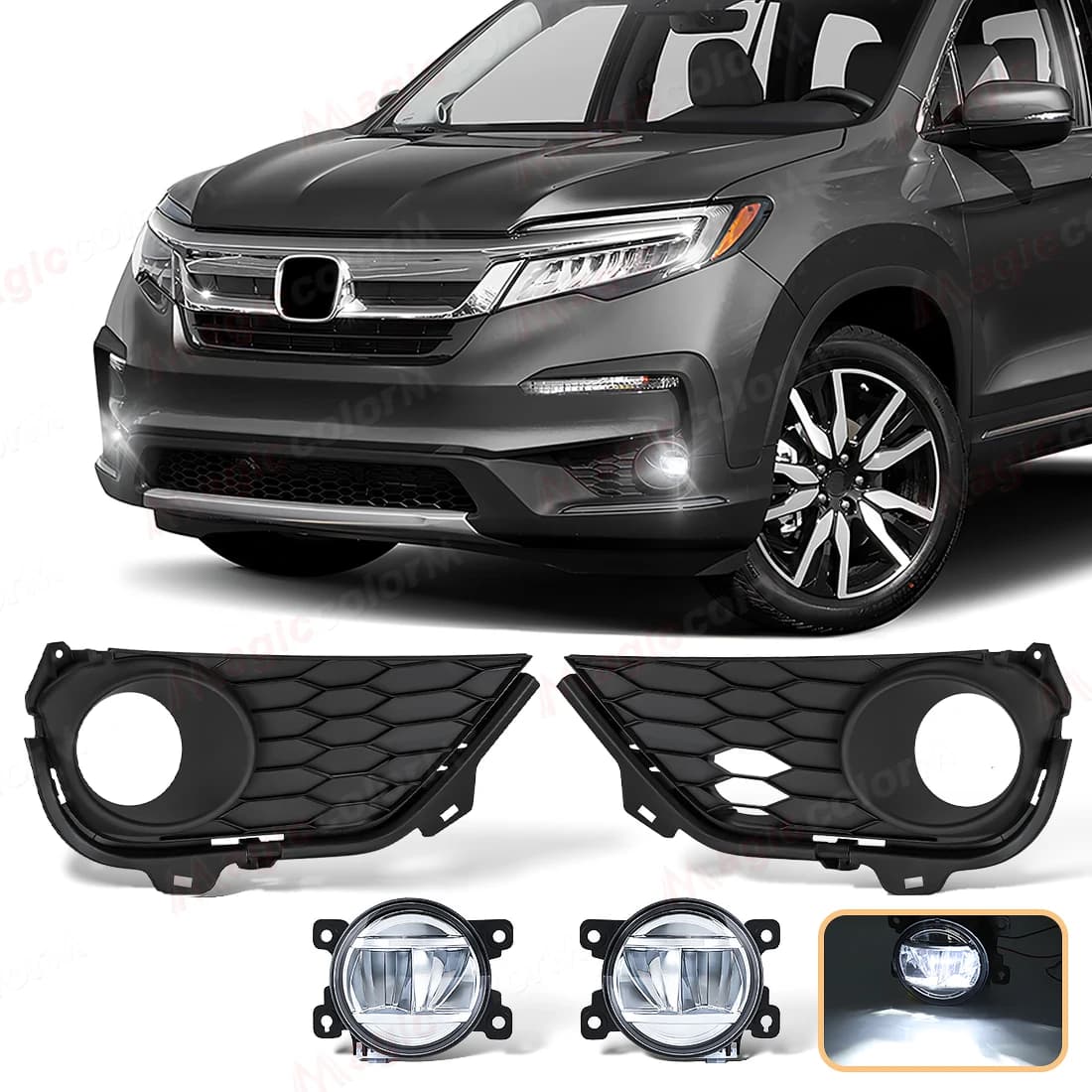 Per Honda Pilot 2019 2020 2021 2022 LED Fendinebbia Paraurti Anteriore Fendinebbia DRL Luci Diurne Luci Diurne Accessori Auto