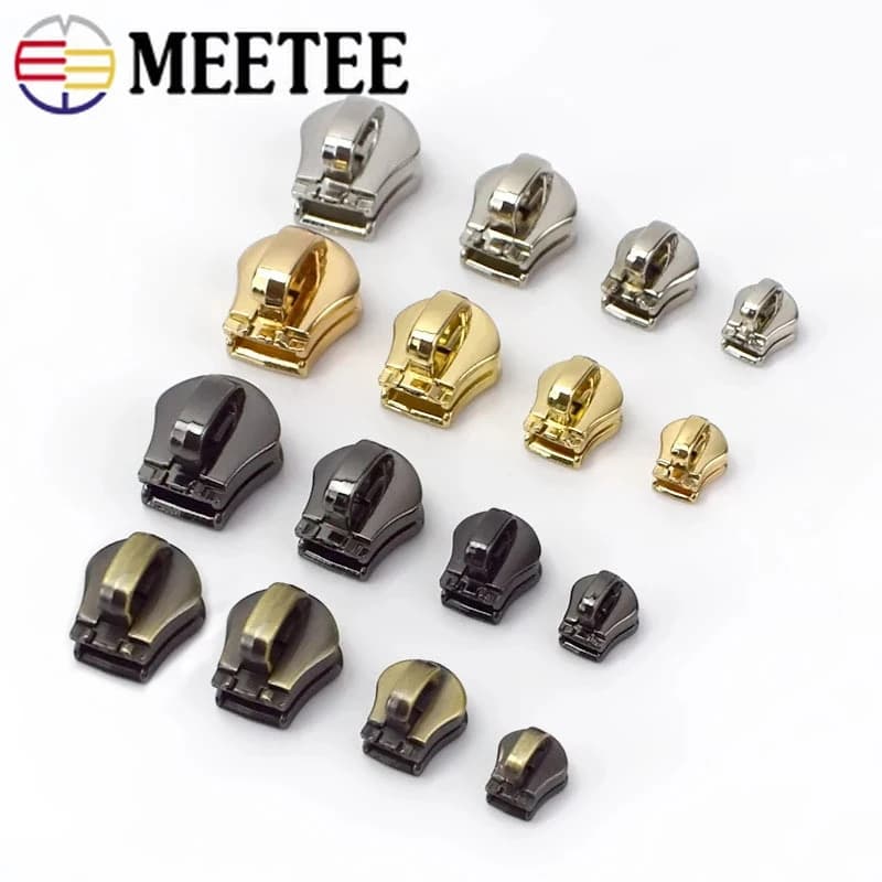 10/30 pz 3 #5 #8 #10 # cursori con cerniera per cerniere in metallo borsa bagaglio Zip Head Puller Kit di riparazione accessori per cucire indumenti fai da te