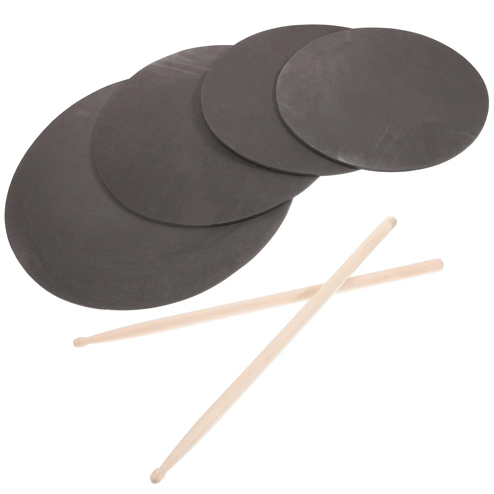 Set di 1 Pad per Pratica Batteria da 13 Pollici, Pad Silenziosi Leggeri e Portatili con Bacchette per Batteristi Professionisti e Principianti