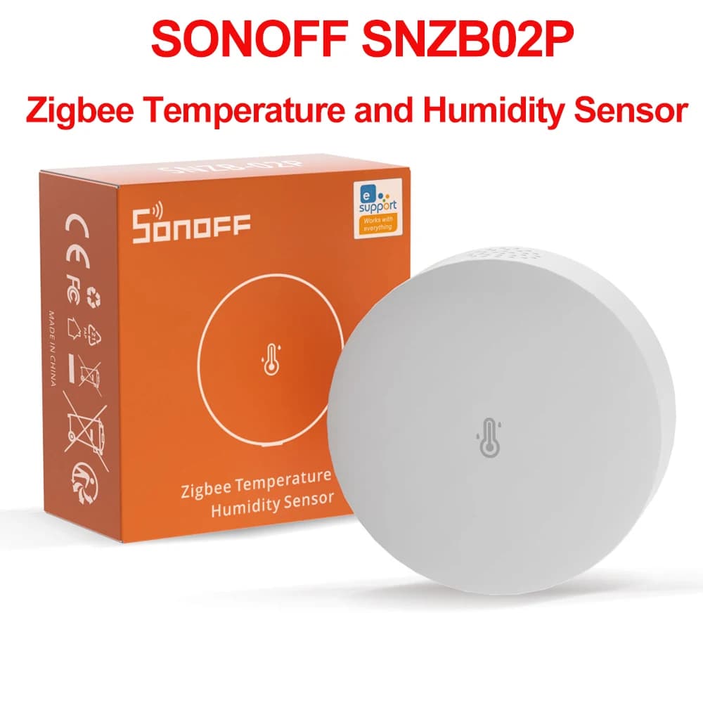 SONOFF SNZB 02P EWeLink Smart Home Gadgets ZigBee Temperature Sensor Humidity Detector Thermometer Alexa Google Assistant Yandex
