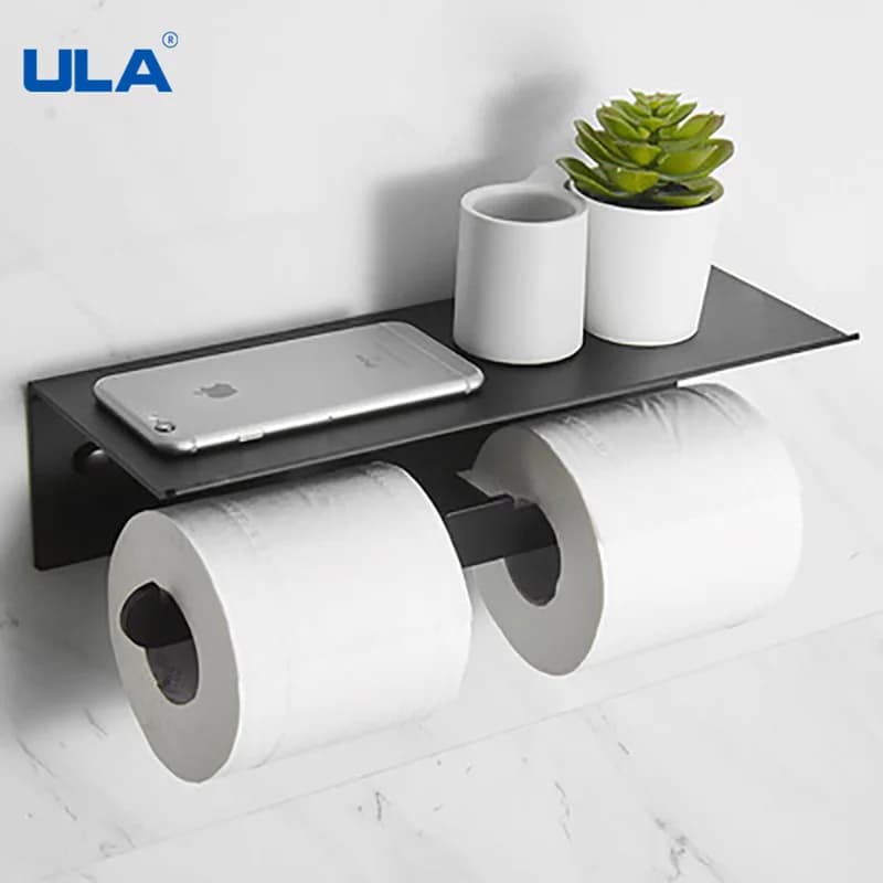 ULA Multi uso doppio portasciugamani da cucina porta carta igienica porta asciugamani di carta Dispenser di asciugamani di carta per cucina bagno