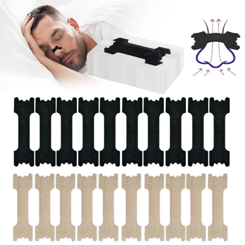 10/30/50/80/100 Hidden Hinge Parts for Sleeping, Nasal Strips to Improve Breathing and Reduce Snoring During Sleep