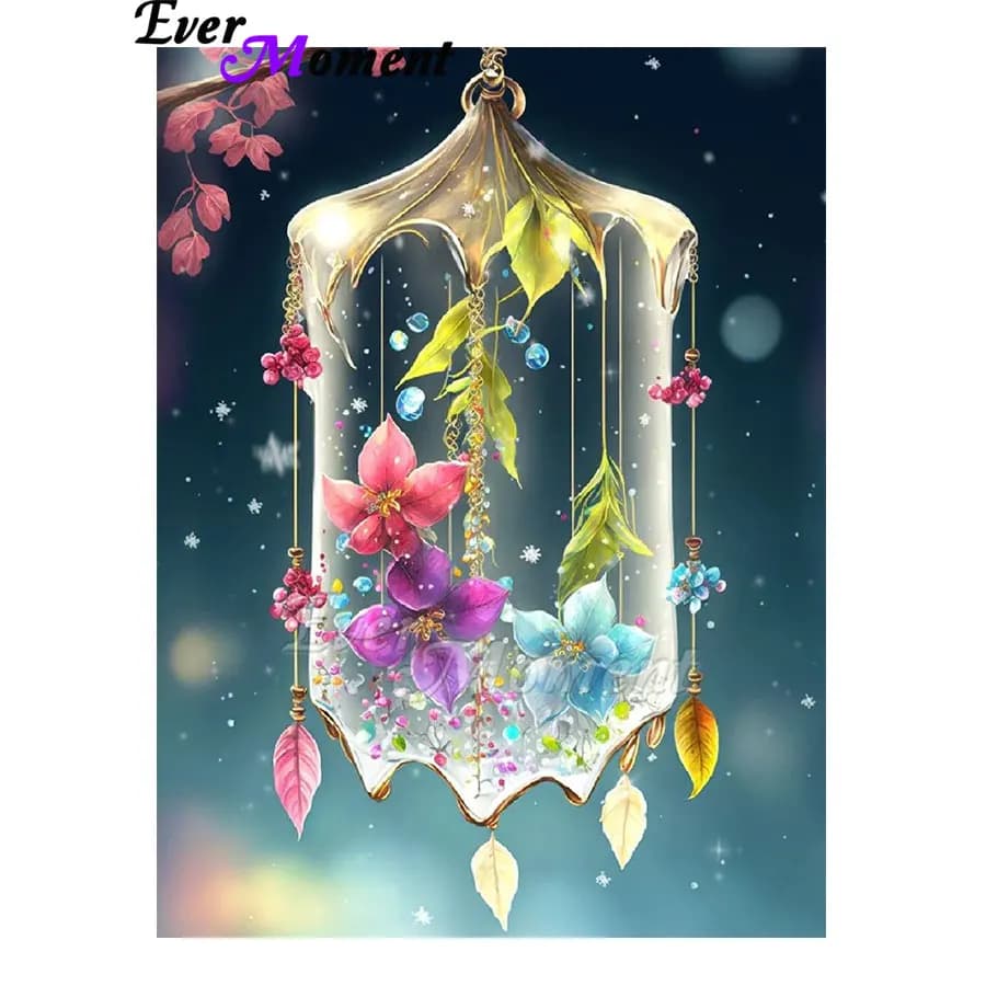 Leaf and Flowers Wind Chimes Style Popular Decoration Landscape DIY Diamond Mosaic Home Decor ASF2919